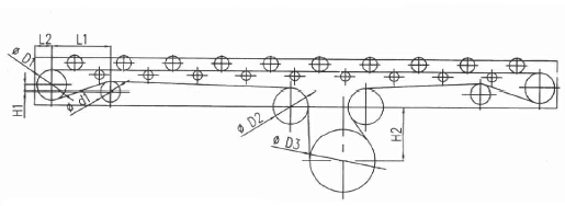 皮帶驅動滾筒輸送機皮帶驅動設計簡圖